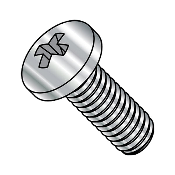 #6-32 x 5/16 in Phillips Pan Machine Screw, Plain 316 Stainless Steel, 5000 PK