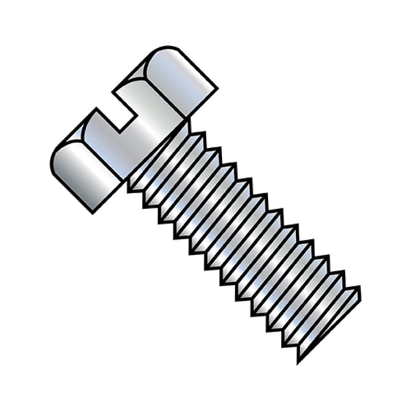 #6-32 x 1-3/4 in Slotted Hex Machine Screw, Zinc Plated Steel, 3000 PK