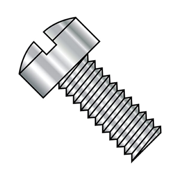 #2-56 x 7/32 in Slotted Fillister Machine Screw, Plain Steel, 5000 PK