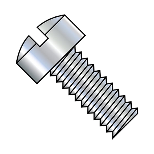 #6-32 x 1-3/4 in Slotted Fillister Machine Screw, Zinc Plated Steel, 3000 PK