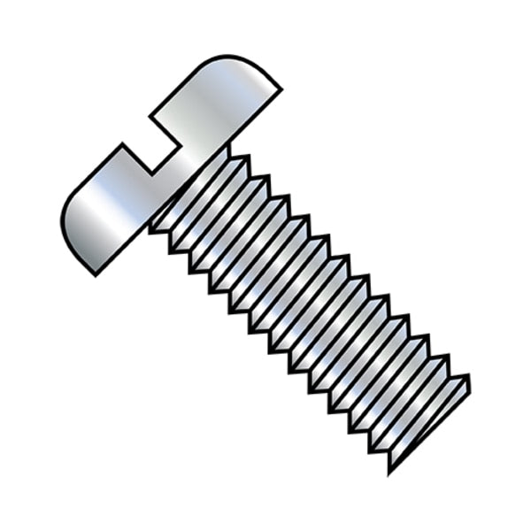 #10-24 x 5/16 in Slotted Pan Machine Screw, Zinc Plated Steel, 9000 PK