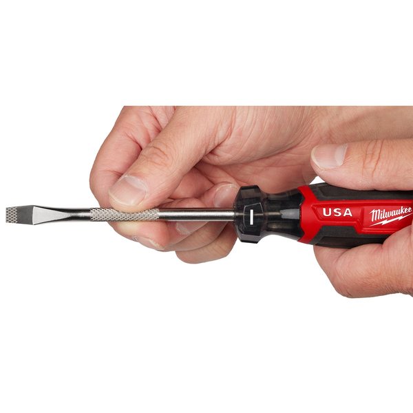 1/4 in. x 4 in. Slotted Cushion Grip Screwdriver (Made in USA)