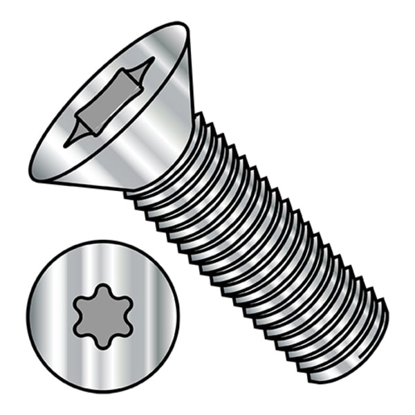 #2-56 x 1/2 in Torx Flat Machine Screw, Plain Stainless Steel, 5000 PK