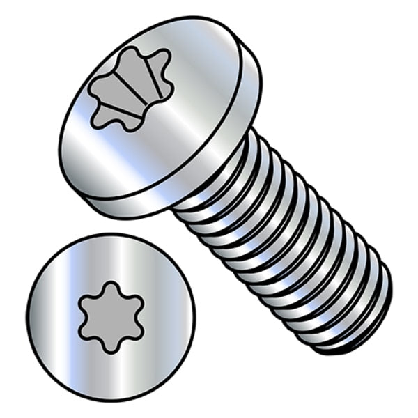 #6-32 x 1/4 in Torx Pan Machine Screw, Zinc Plated Steel, 10000 PK