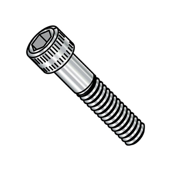 #10-24 Socket Head Cap Screw, Plain Stainless Steel, 7/8 in Length, 100 PK