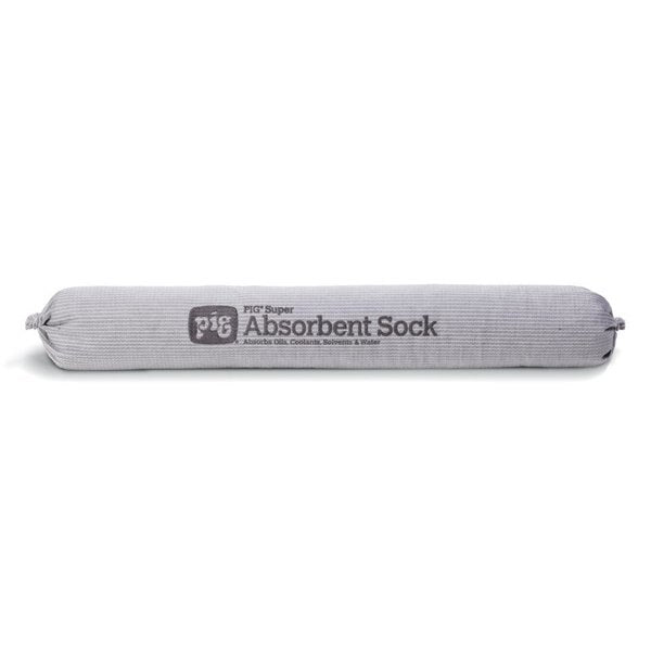 Sorbents, 24 gal/pk; 0.5 gal/sock, Universal Absorbed, Gray, Cellulose, 48 PK