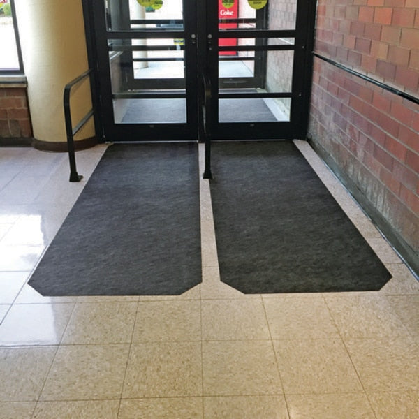 ENTRANCE MAT, 3Ft. x 5Ft., BLACK, PK5