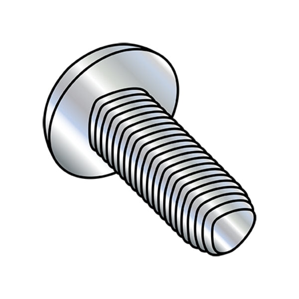 #10-24 x 1 in Phillips Pan Machine Screw, Zinc Plated Steel, 6000 PK