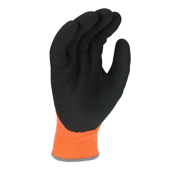 Hi-Vis Cold Protection Coated Gloves, Terry Cloth Lining, XL