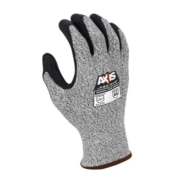 Cut Resistant Coated Gloves, A4 Cut Level, Foam Nitrile, M, 1 PR