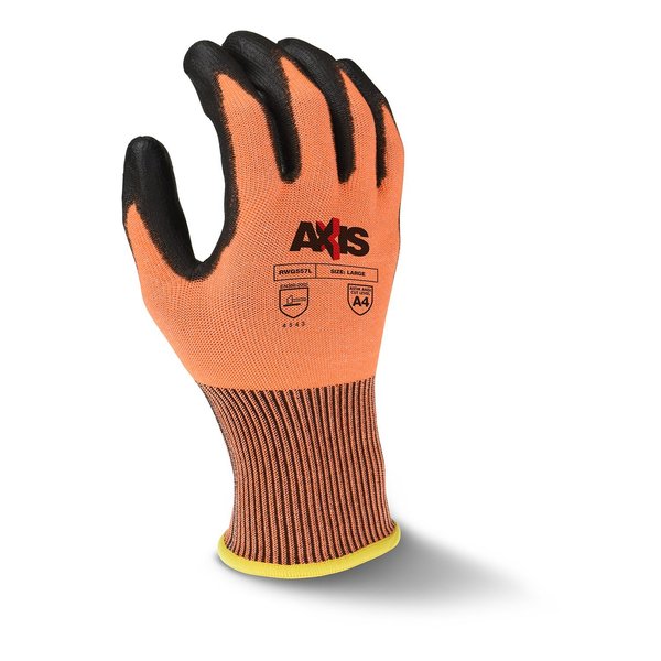 Cut Resistant Coated Gloves, A4 Cut Level, Polyurethane, L, 1 PR
