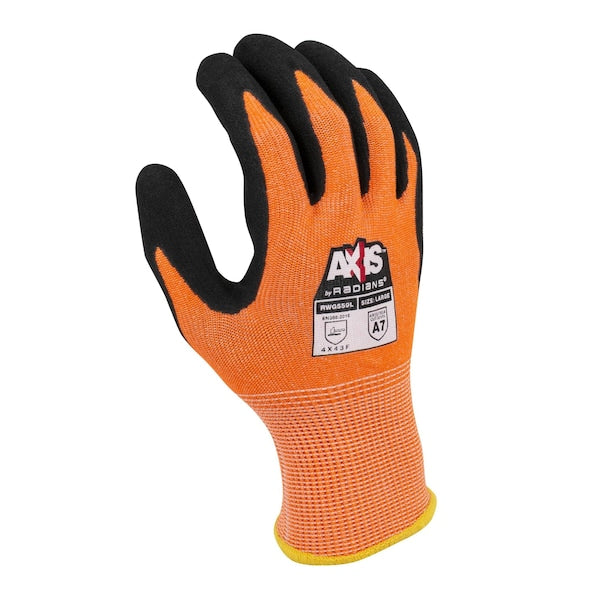 Cut Resistant Coated Gloves, A6 Cut Level, Nitrile, L, 1 PR