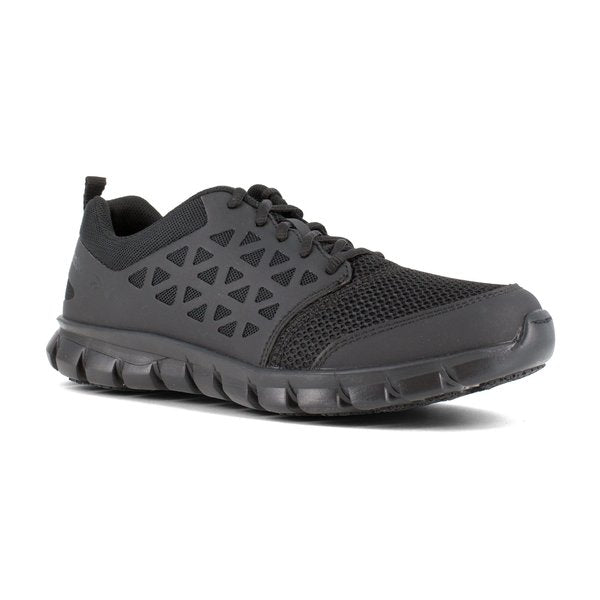 Mens Black Soft Toe Athlet Work Shoes, PR
