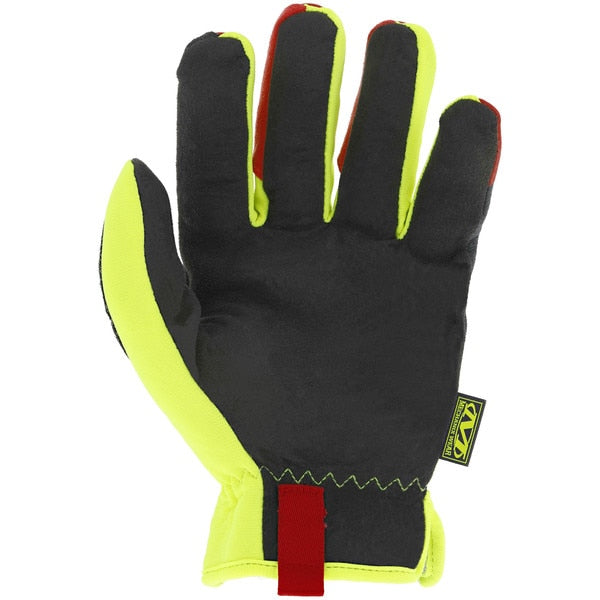 Hi-Vis Cut Resistant Gloves, A4 Cut Level, Uncoated, 2XL, 1 PR