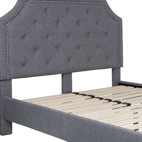 Brighton Full Platform Bed, Light Gray