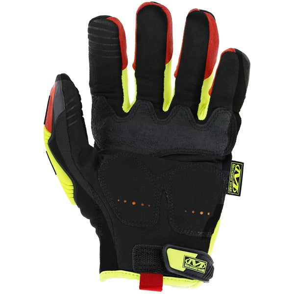 Hi-Vis Cut Resistant Impact Gloves, A4 Cut Level, Uncoated, S, 1 PR