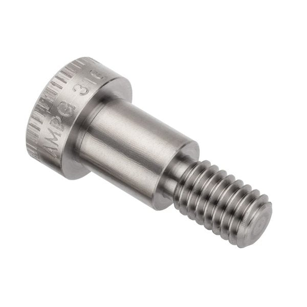 Shoulder Screw, 3A Thr Sz, 5/8 Thr Lg, 5/8 in Shoulder Lg, 316 Stainless Steel