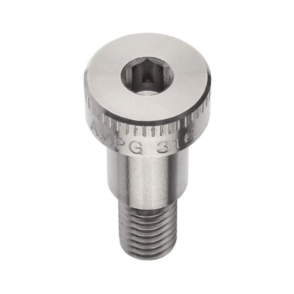 Shoulder Screw, 3A Thr Sz, 5/8 Thr Lg, 5/8 in Shoulder Lg, 316 Stainless Steel