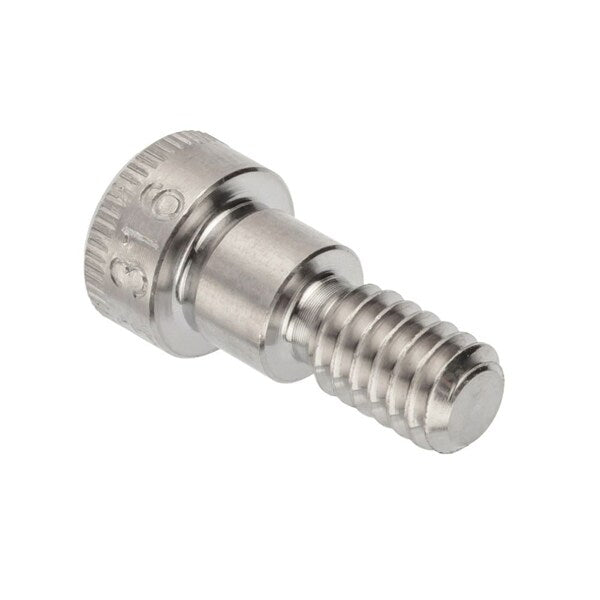Shoulder Screw, 3A Thr Sz, 7/16 Thr Lg, 1/4 in Shoulder Lg, 316 Stainless Steel