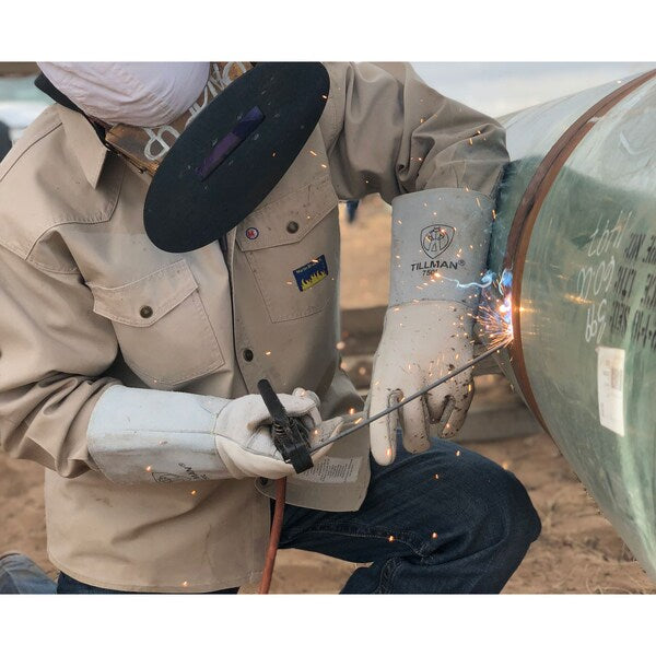 Stick Welding Gloves, Elkskin Palm, 2XL, PR