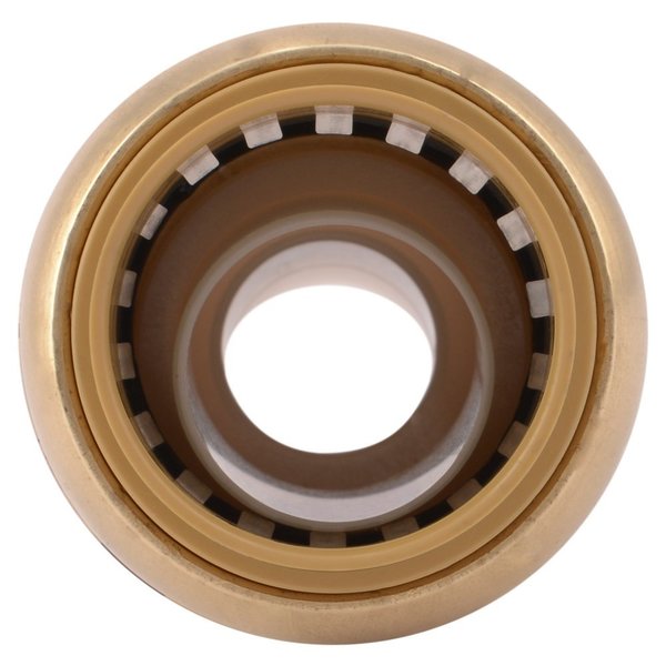 DZR Brass Reducing Coupling, 1 in x 3/4 in Tube Size