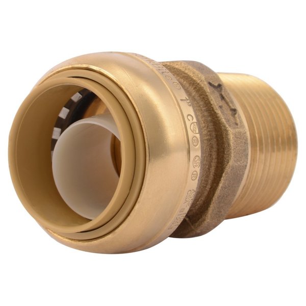 DZR Brass Male Adapter, 1 in Tube Size