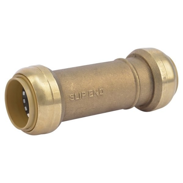 DZR Brass Slip Coupling, 1 in Tube Size