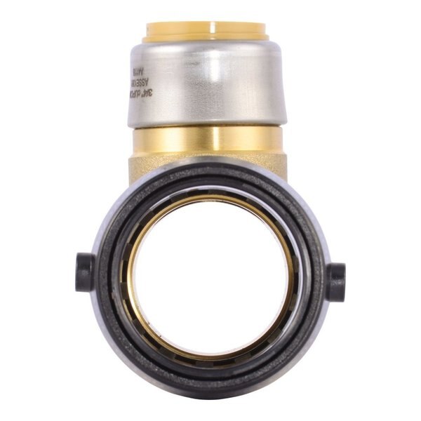 DZR Brass Reducing Tee, 1-1/4 in Tube Size
