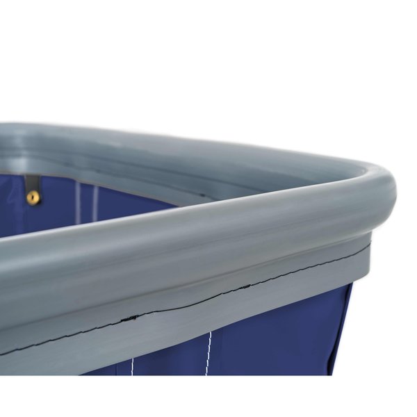 Vinyl Basket Truck with Air Cushion Bumper and Steel Base, 20 Bushel, Navy