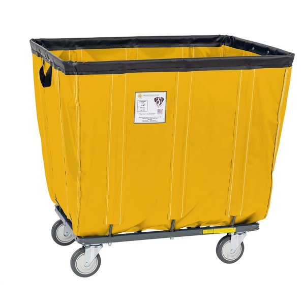 Vinyl Basket Truck with Steel Base, 14 Bushel, Yellow