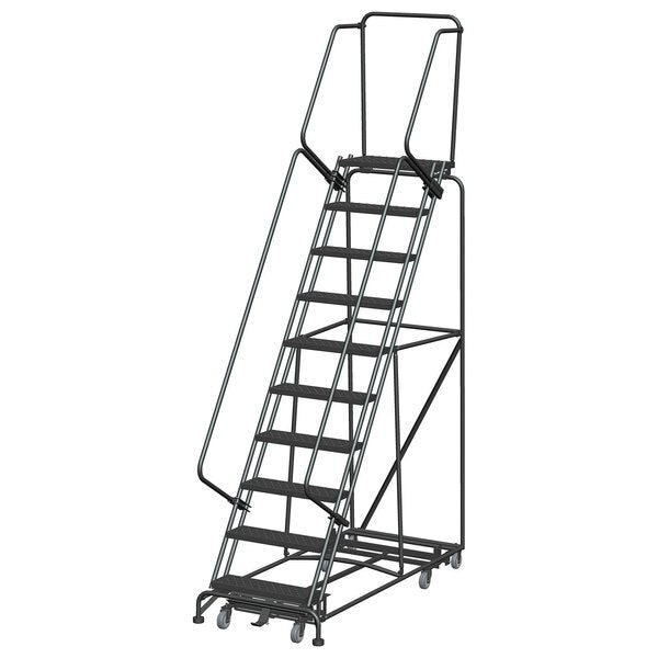 Lockstep Rolling Ladder, Steel, 100 in.H