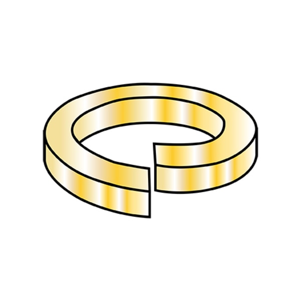 Split Lock Washer, Fits Bolt Size 7/16 in High Alloy Steel, Zinc Yellow Finish, 700 PK