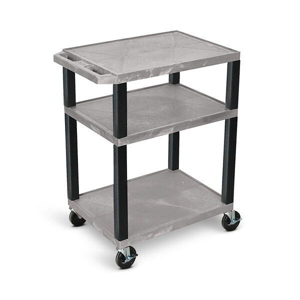 Tuffy Utility Cart with Three Shelves in Gray, 32