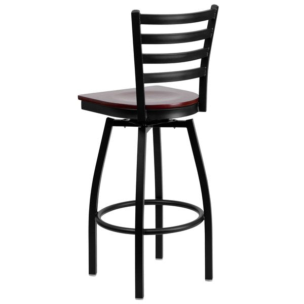 Restaurant Stool, Ladder Back, Mah Seat, Material: Wood
