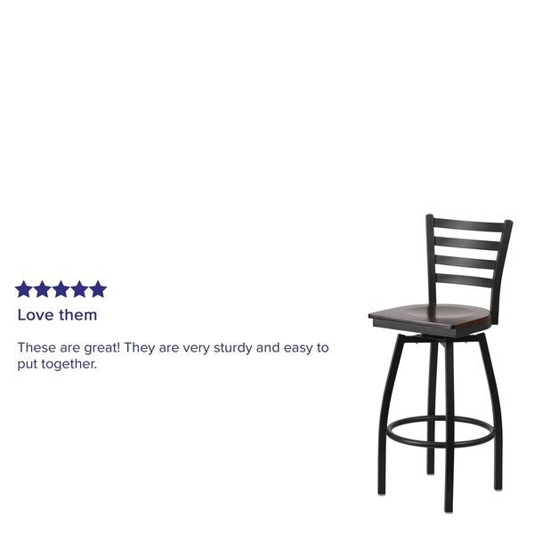 Restaurant Stool, Ladder Back, Wal Seat
