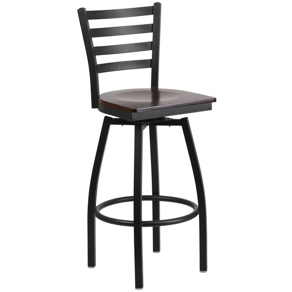 Restaurant Stool, Ladder Back, Wal Seat