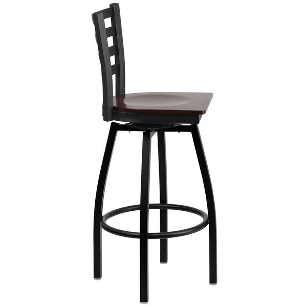 Restaurant Stool, Ladder Back, Wal Seat