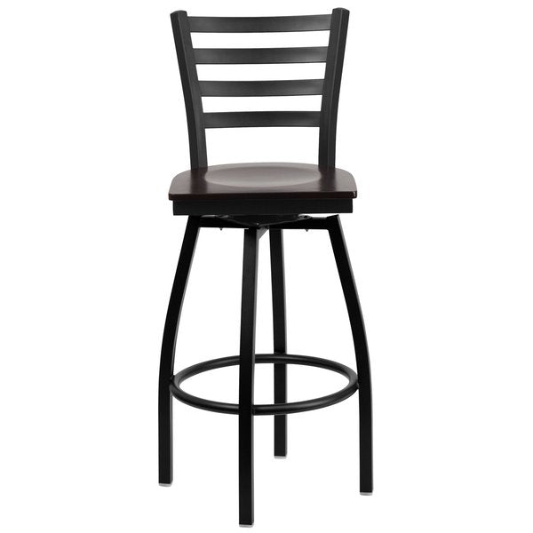Restaurant Stool, Ladder Back, Wal Seat