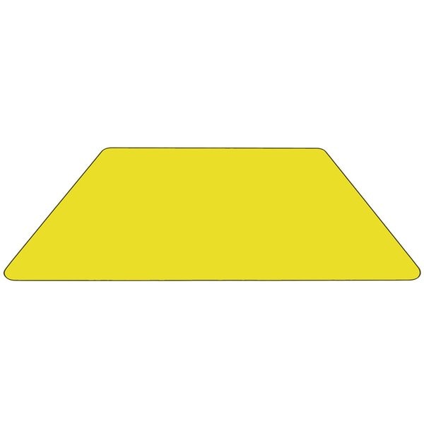 Trapezoid Table, Trapezoid, Lckng Casters, Yl, 30