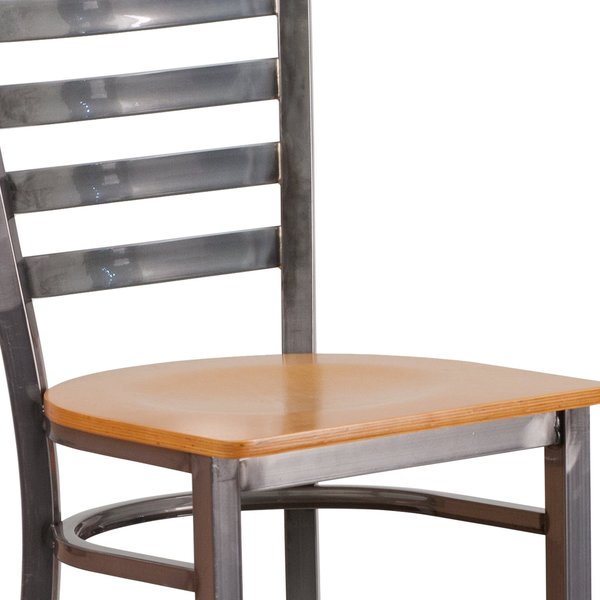 Barstool, Ladder Back, Clr w/Natural Seat