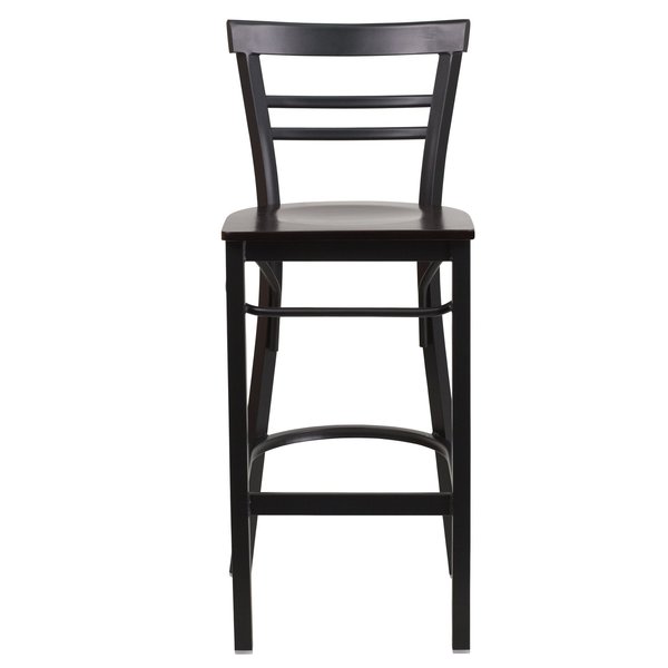 Restaurant Stool, Ladder Back, Wal Seat