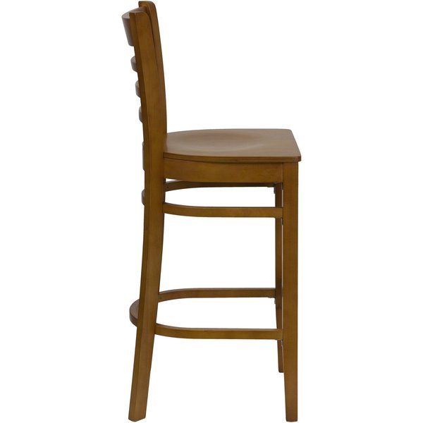Wood Barstool, Ladder Back, Cherry Wood