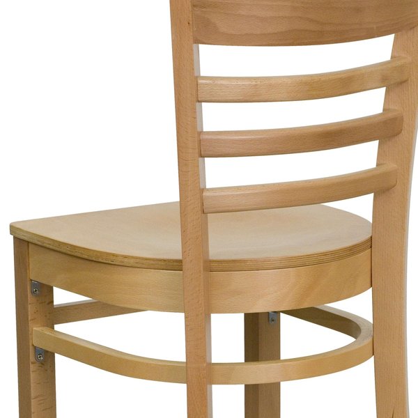 Barstool, Natural Wood, Ladder Back