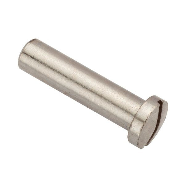 Barrel Nut, #8-32, 1 in Brl Lg, 1/4 in Brl Dia, Brass Chrome Plated