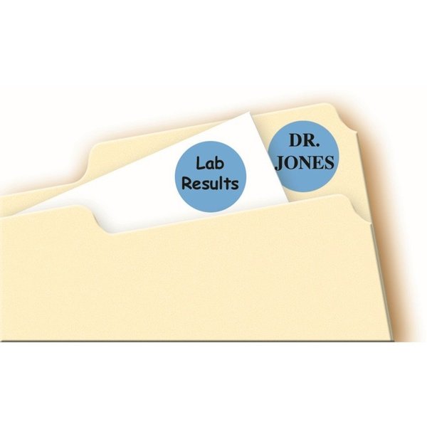AveryÂ® Light Blue Removable Print or Write Color Coding Labels for Laser and Inkjet Printers 5461, 3/4
