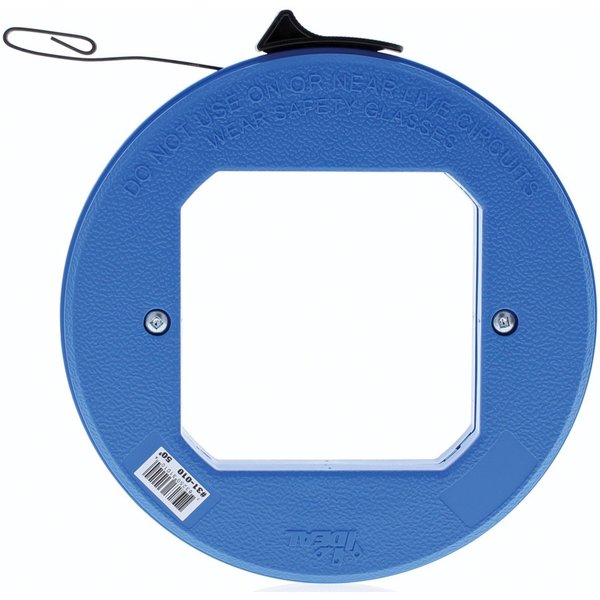 Fish Tape, 1/8 In x 50 ft, Blued Steel