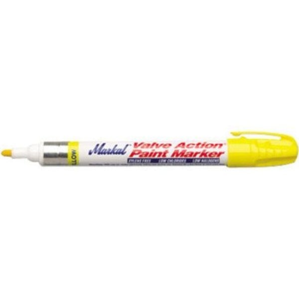 Permanent Valve Action Paint Marker, Medium Tip, Yellow Color Family, Paint