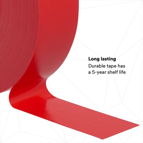 Vinyl Electrical Tape, 35, Scotch, 3/4 in W x 66 ft L, 7 mil thick, Red, 1 Pack