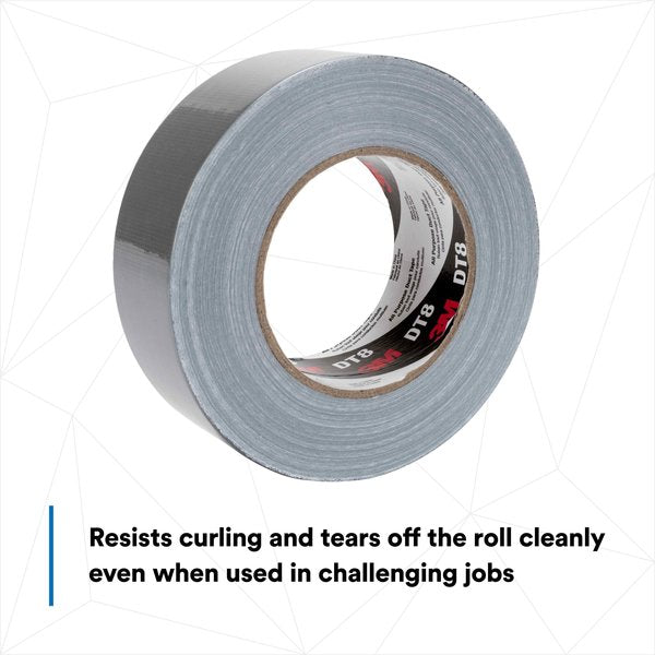 Duct Tape, Silver, 8 mil, 54.8m L x 48mm W