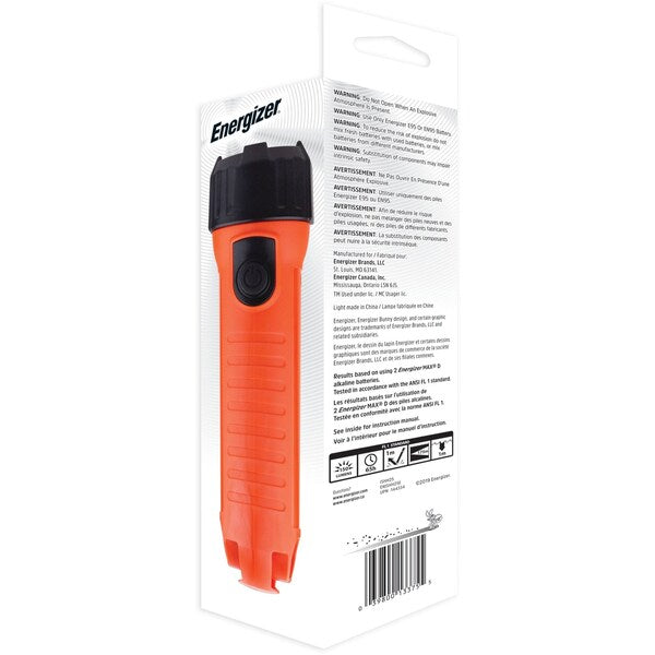 Orange No Led Industrial Handheld Flashlight, D, 60 lm